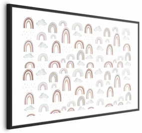 Plakat Tęcza po deszczu 60x40 cm z ramą czarną z marginesem ARTGEIST B