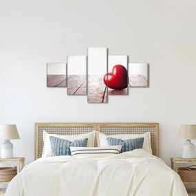 Obraz drewnianego serca (125x70 cm)