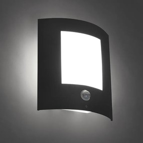 Lampa ścienna zewnętrzna antracytowa z czujnikiem ruchu IP44 - Emmerald 1