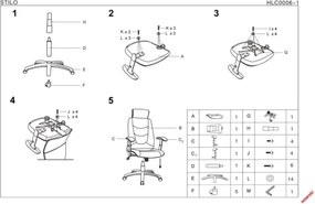 Tapicerowany fotel biurowy z zagłówkiem Stilo 2