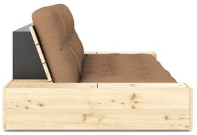 Brązowa rozkładana sofa 244 cm Base – Karup Design