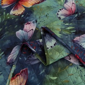 Narzuta na łóżko ze wzorem COLORFUL BUTTERFLY, kolorowy Rozmiar: 170 x 210 cm