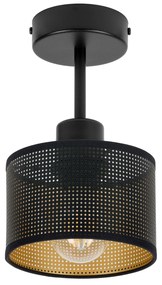 Lampa sufitowa czarna jednopunktowa z czarnym abażurem B-1010SC-SC E27