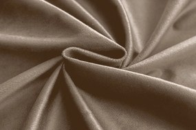 Beżowa zasłona zaciemniająca VELVET 140x270 cm Zawieszanie: Taśma z wiązaniami