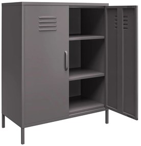 Szara metalowa szafka 80x102 cm Bradford – Støraa