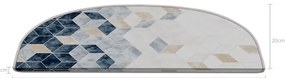 Biało-niebieskie dywaniki na schody zestaw 16 szt. 20x65 cm Boxes – Vitaus