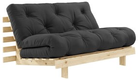 Ciemnoszara rozkładana sofa 140 cm Roots – Karup Design