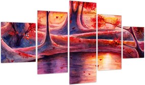 Obraz magicznego lasu (125x70 cm)