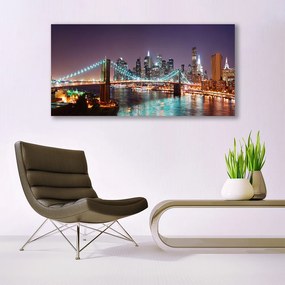 Zdjęcie na płótnie Wieczorne Światła Wielkiego Mostu