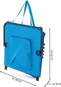 Regulowana podkładka plażowa z oparciem, niebieska, 2 sztuki