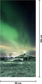 Fototapeta na drzwi - Zorza polarna (95x205cm)