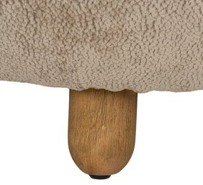 Brązowy fotel z tkaniny szenilowej Birch – Ixia
