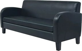 Trzyosobowa sofa czarna R8-F41