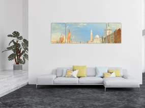 Obraz - Joseph Mallord William Turner, Venice the Dogana and San Giorgio Maggiore, reprodukcje (170x50 cm)