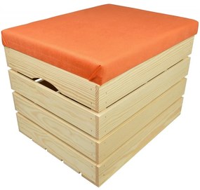 Pufa kufer skrzynia drewniana sosnowa siedzisko 50cm naturalna