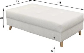 Kremowy sztruksowy puf Ariella – Ropez