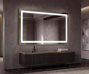 Nowoczesne Lustro Prostokątne do Salonu Podświetlane LED L15