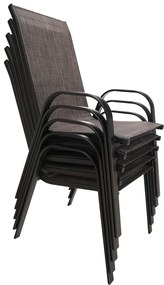 PROMOCJA Brązowe krzesło sztaplowane ALDERA II. jakość