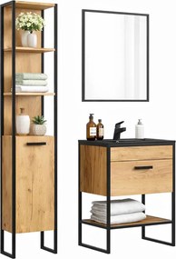 Zestaw industrialnych mebli łazienkowych stojących z umywalką 60 cm R1-H52