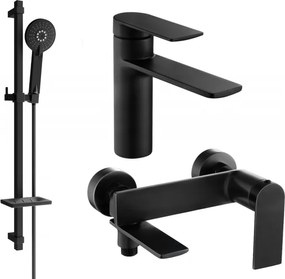 Mexen Zero DQ40 zestaw wannowy, czarny - 71103DQ40-70