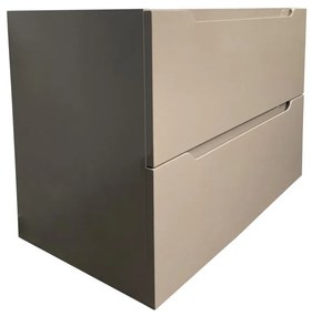 Szafka pod umywalkę wisząca - Kolor taupe - 80 cm - STEFANIE
