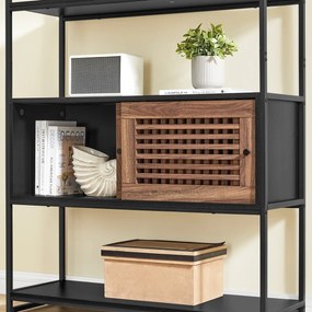 Regał E1121 BK, metal, czarny