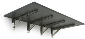 Stół składany na ścianie, 1200 x 600 mm, nośność 60 kg, grafitowy