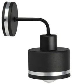 Czarny matowy kinkiet ścienny o cylindrycznym kształcie - V123-Torini
