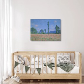 Obraz na szkle - Claude Monet, Poppy Field (Giverny), reprodukcje (70x50 cm)
