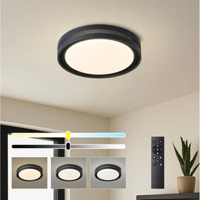 Brilagi - ściemnialna lampa sufitowa LED KREON LED/54W/230V 3000-6000K czarna śr. 38 cm +pilot