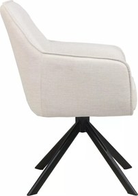 Obrotowe krzesło kubełkowe z lamówką Notti Brego