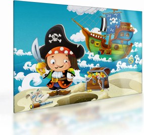 Obraz na szkle - Skarb piratów (70x50 cm)