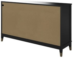 Czarna komoda CosmoLiving by Cosmopolitan Westerleigh, 144x85 cm