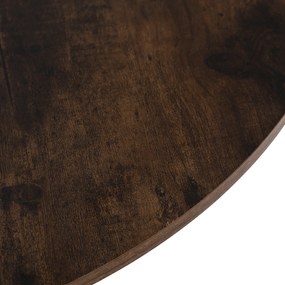 Stół Okrągły LAUREN 60 cm Dąb Rustykalny/Czarny Loft Nowoczesny