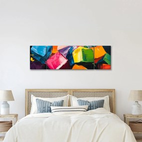 Obraz - Kolorowe kostki (170x50 cm)