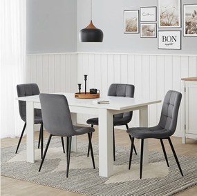 Stół jadalniany 120x80x75 cm biały