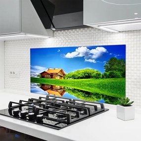 Szkło Ozdobne do Kuchni Domek Nad Cichym Jeziorem