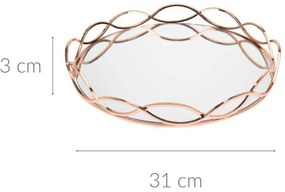 Taca na świece lustrzana, Ø 31 cm