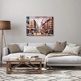 Obraz na szkle - Hong Kong, obraz olejny (70x50 cm)