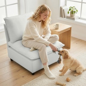 HOMCOM Fotel akcentowy, nowoczesny fotel Leathaire z szerokim i głębokim siedziskiem, grube poduszki, łatwy montaż, szary | Aosom PL