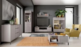 Zestaw mebli do salonu z witrynami cashmere - Tardes