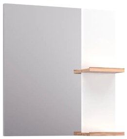 Lustro łazienkowe L-WOOD 59 cm biały połysk KROFAM