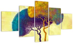 Obraz - Drzewa na wzgórzu (125x70 cm)