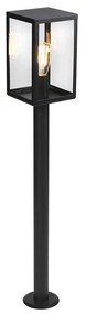 Zewnetrzna Nowoczesna lampa zewnętrzna czarna ze szkłem 100,5 cm - Rotterdam Nowoczesny Oswietlenie zewnetrzne