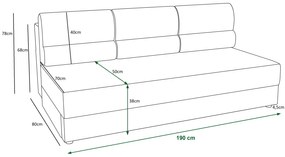 Zielona rozkładana sofa z pojemnikiem D7-B01