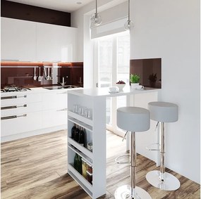 Stół barowy biały 57x117x106