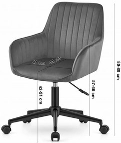 Krzesło obrotowe welurowe czarne Z7-T05