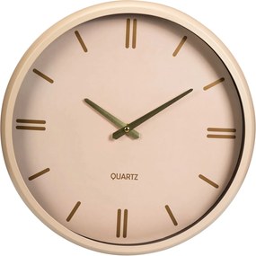 Zegar ścienny EPOCH w kolorze kremowym z metalowym akcentem, 38 cm
