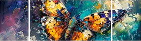 Obraz - Motyl, obraz olejny (170x50 cm)