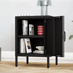 Szafka nocna metalowa czarna Modern MIA X 424 x 595 x 400 mm